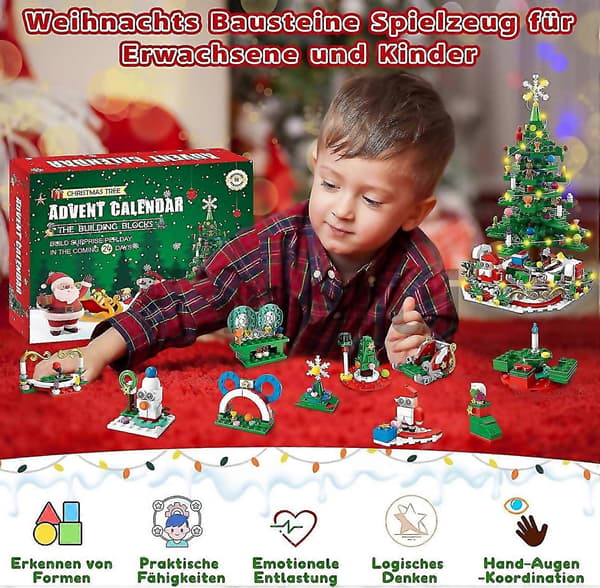 Til 701 Dele Julekalender 2025 24i1 Mini Byggeklodser Legetøj Med Led Lys Bygger C 1Pc