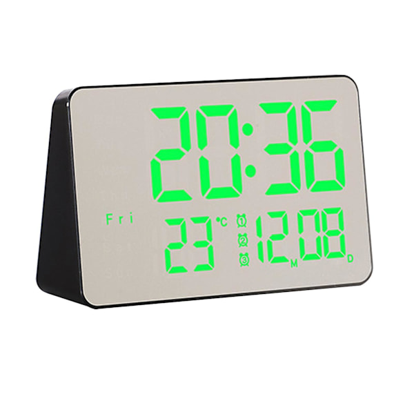 12/24h väckarklocka LED-skärm USB snooze-funktion bordsskiva sovrum