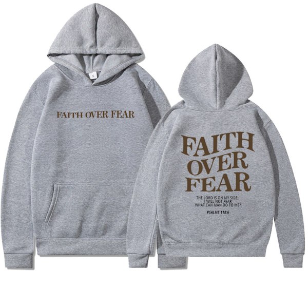 2024 ny efterårs- og vinterhættetrøje med langærmer - dobbeltsidet bogstavprint, et must-have til mode! Grey 3XL