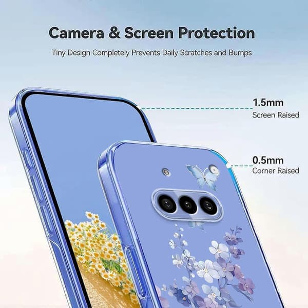 Blomstermønstre Malet TPU telefoncover til Nothing Phone 3a