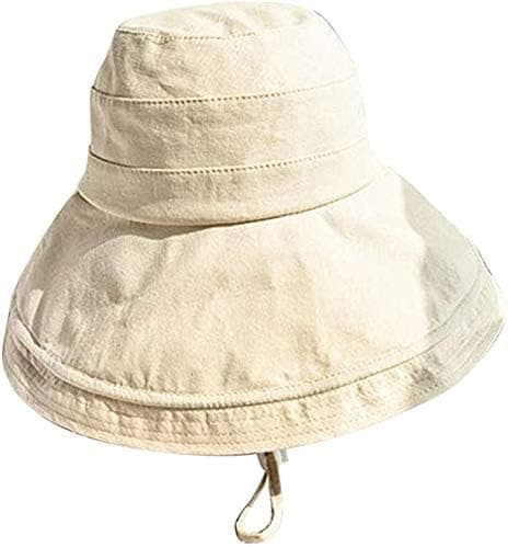 Dam Beige Strandhatt Vikbar Bredbrättad Sommarhatt Huv Strandhatt Solhatt Trädgårdshatt