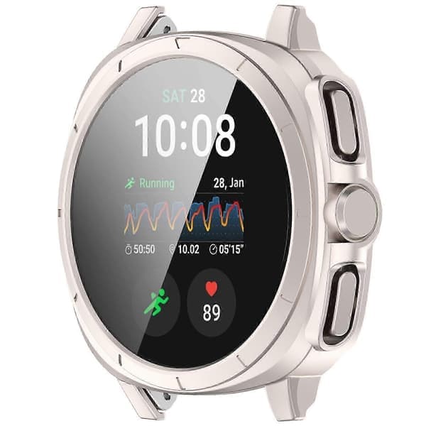 Til Samsung Galaxy Watch7 44mm til Galaxy Watch Ultra Transfer Case Hard PC Watch Case Beskyttelse Starlight Starlight