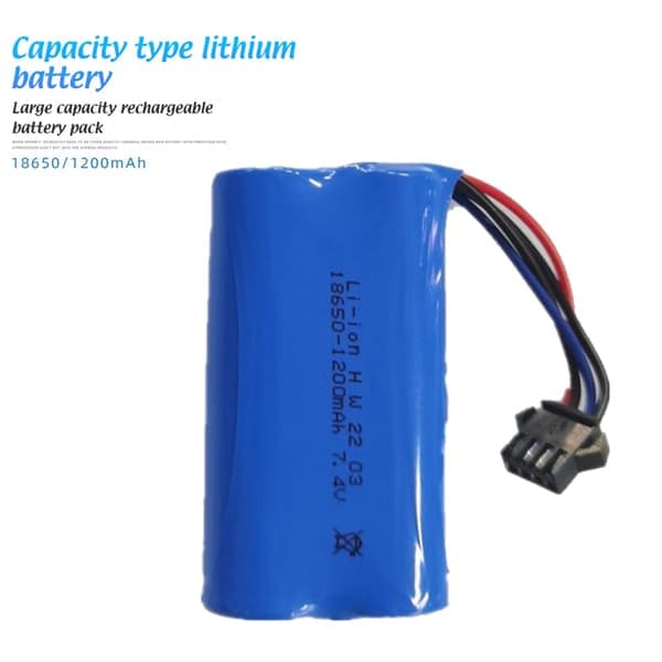7.4V 1200mAh lithiumbatteri udskiftningsbatteri til radiostyret bil