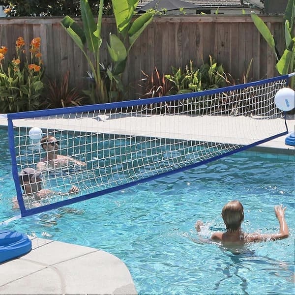 3 x 4,5 m volleyballnet til nedgravede pools og vandlege