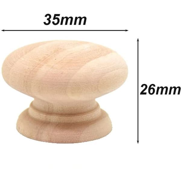 Sett med 20 runde 35 mm treknapper - skaphåndtak med skruer