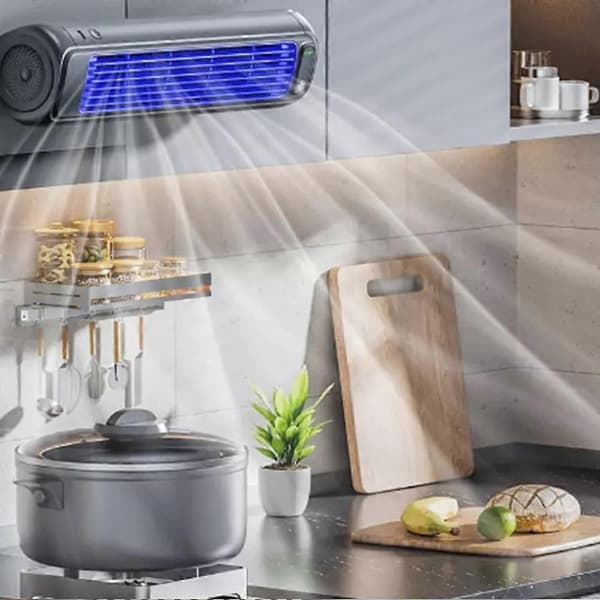 Bærbar køler, genopladelig aircondition køleventilator stille ved 3 hastigheder Grå Grey