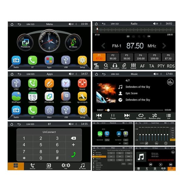 F9070W Bilradio / CarPlay & Android Auto - 7 Tommer for Volkswagen
