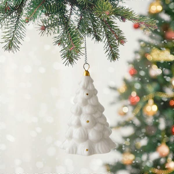 Jul Keramiska Ornament Mini Träd Ceder Julklappsset