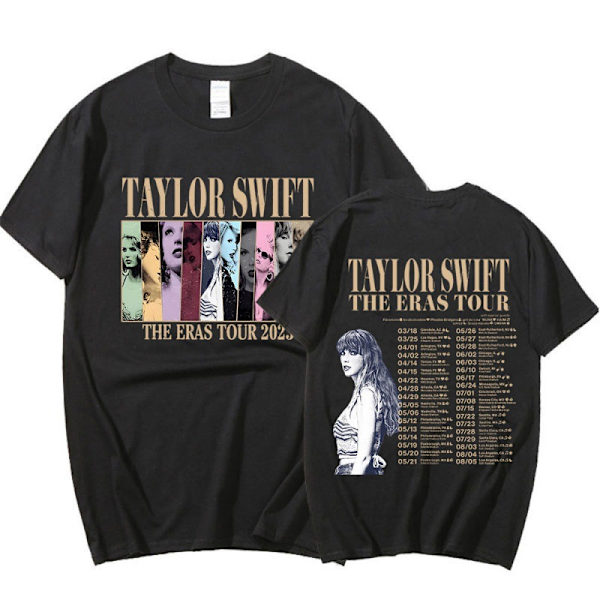 Musta monityylinen Taylor Swift -fanit-paita Painettu T-paita Paita Pusero Aikuisten kokoelma Taylor Swift -paita Saatavana useissa tyyleissä style 5 M