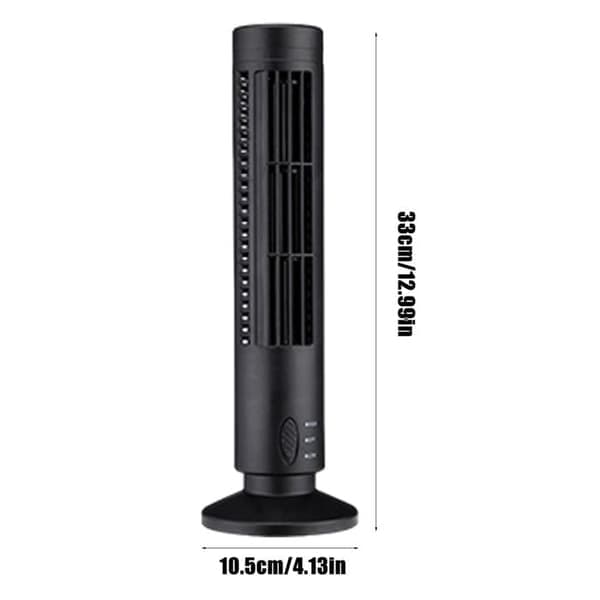 Tårnventilator, til soveværelser, oscillerende ventilator med automatisk temperaturrefleksion, 2-trins ventilator
