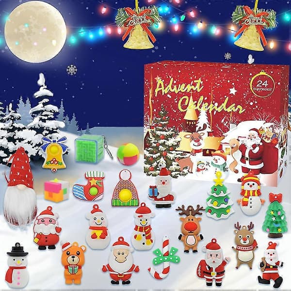 24 dagars juladventskalender presentset antistressavlastning fidget barnpresent 26s