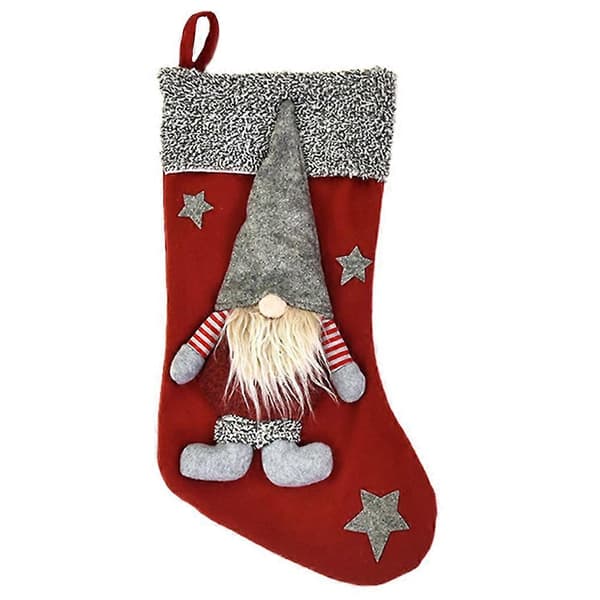 Klassrum Julstrumpa Tomte Julstrumpa Presentpåse Röd 45x26cm 1st