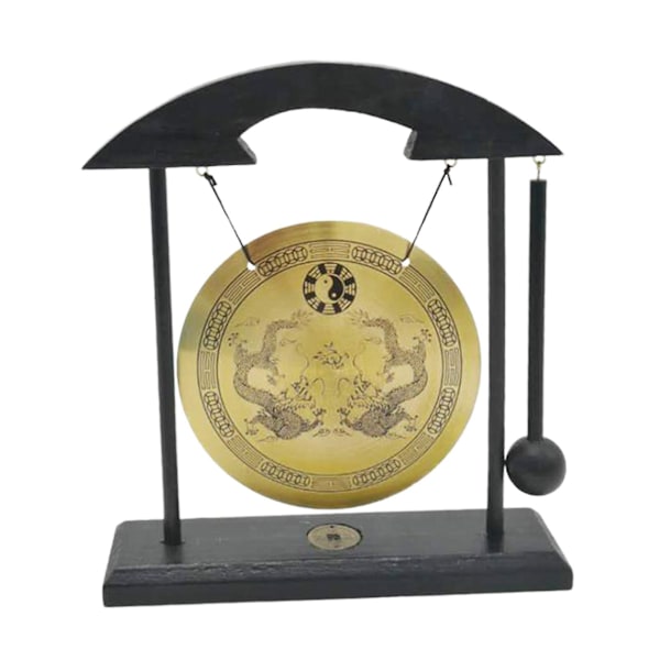 Mini Gong Mässing Gong Gong Prydnad Kontor Skrivbordsdekoration Hushåll