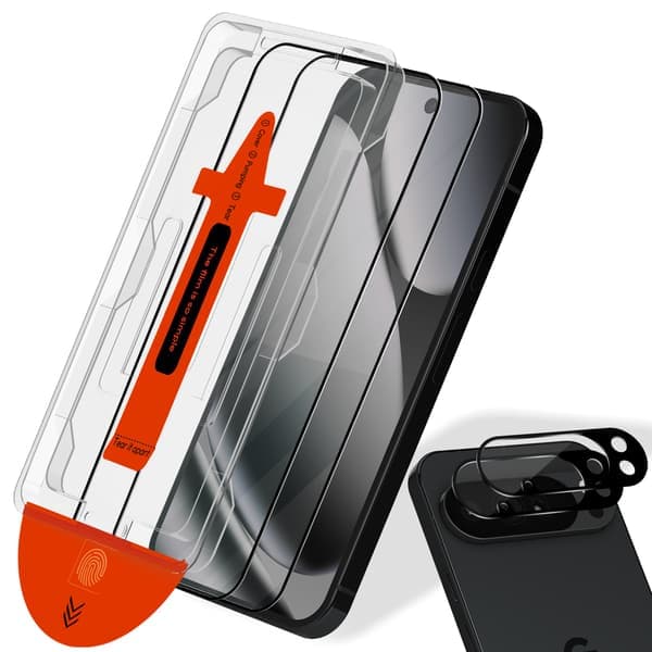 2-pack Google Pixel 10 Pro Skärmskydd & 2-pack Linsskydd - Härdat Glas | [Automatisk Installation] - Bubbel-fritt