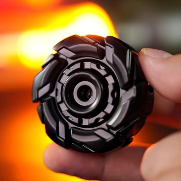 EDC Fidget Sliders Open Armor Spinning Top Fidget Legetøj Stresslindring til Voksne Magnetisk Metal (Sort)