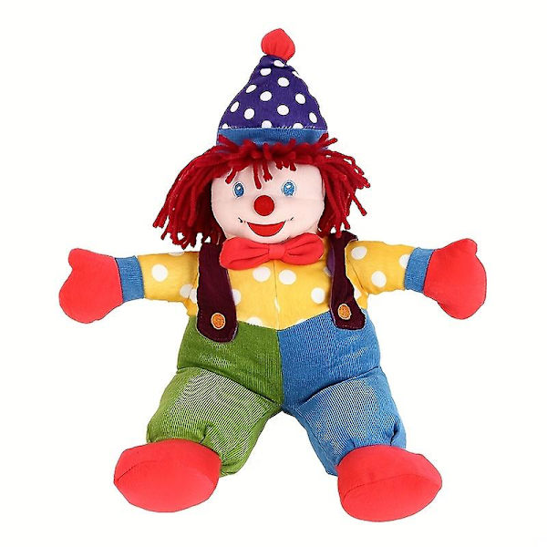Clowndocka tidig utbildning Leksaksdocka Litet hänge Krama docka Handdocka Lärohjälpmedel Baby Lugnande plyschdocka