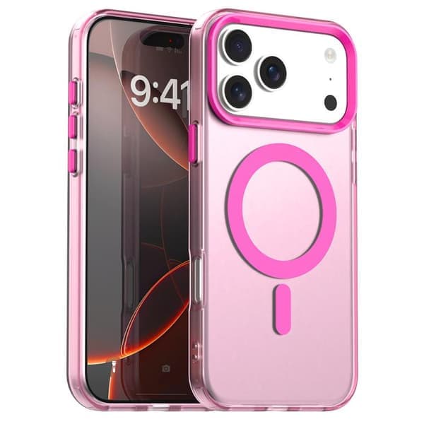 iPhone 17 Pro Max Cover - Candy Magsafe PC Hybrid TPU Rød Röd