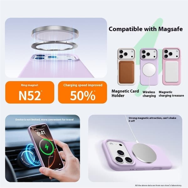iPhone 17 Pro Deksel MagSafe Flytende Silikon Beige