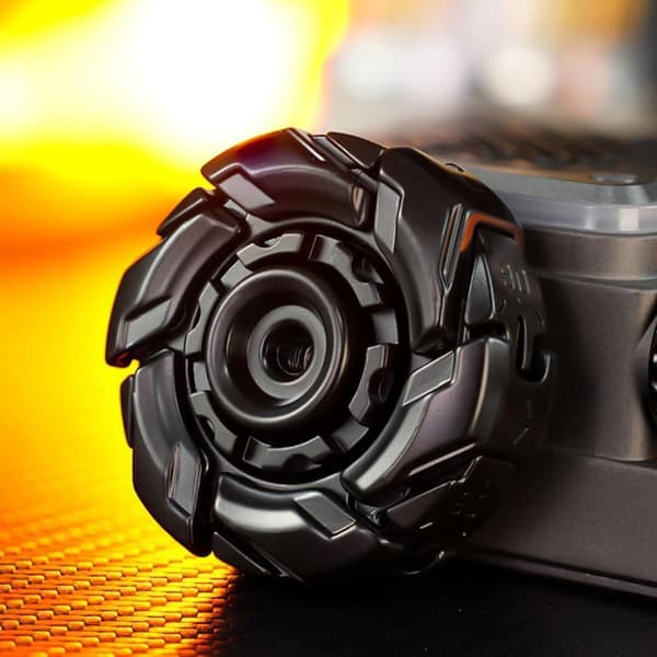 EDC Fidget Sliders Open Armor Spinning Top Fidget Legetøj Stresslindring til Voksne Magnetisk Metal (Sort)