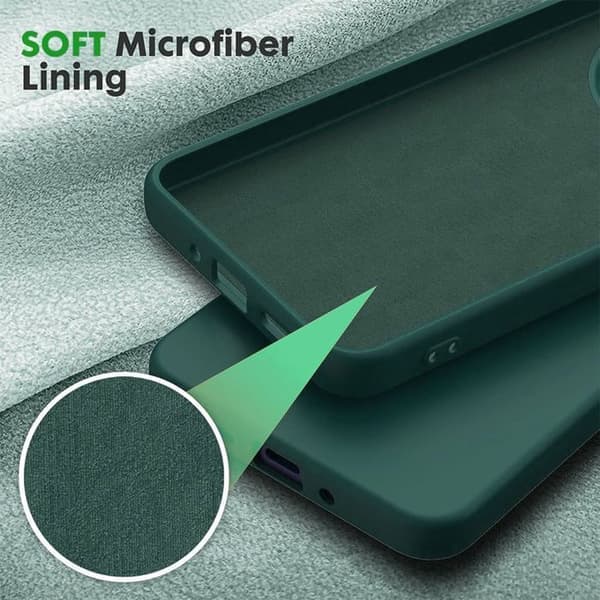 Cover til Xiaomi Redmi Note 14 Pro 5G - Silikone Mat Grøn Nat + 2 Hærdet Glas - E.F.Connection® Night Green