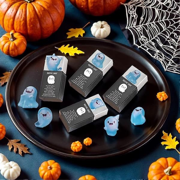 Selvlysende Mini Spøkelsesfigurer med Eske - Mini Resin Lysende Spøkelsesleke A