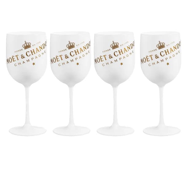 480 ml Moët samppanjalasit muoviset akryylilasit valkoinen 4 kpl