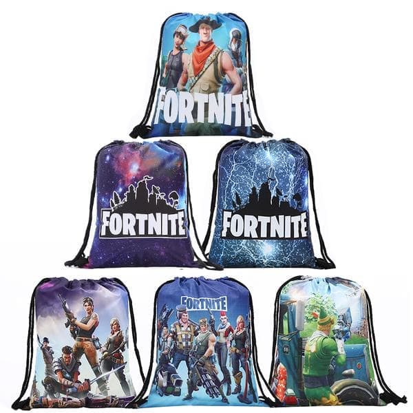Fortnite Gympapåsar 6 Modeller DRAGSKOSRYGGSÄCK Julklappar Grå Grå Modell 6 Modell 6