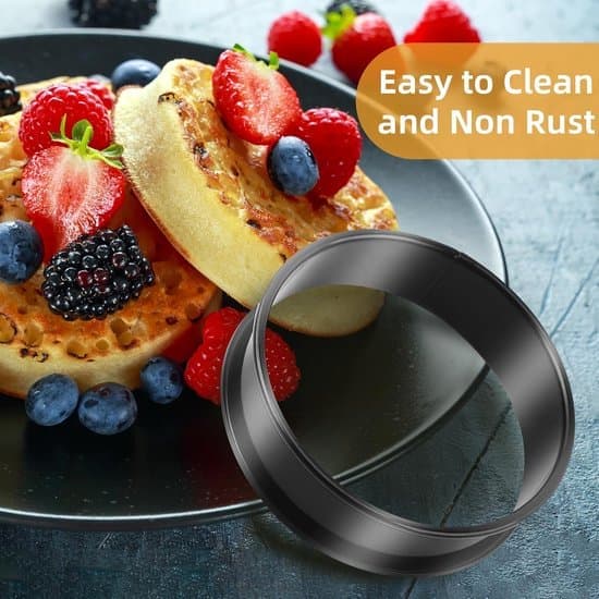 Bageforme - 12-delt kageringsæt - 8 cm kageringe - Non-stick ringforme - Rund bagning i rustfrit stål, (8,5*2,5 cm) Sort