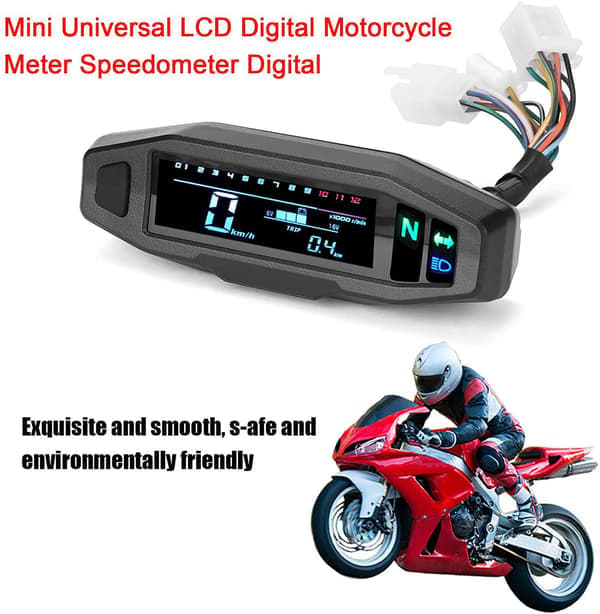 Universal Motorcykel Digital Omdrejningstæller LCD-display Karburator Digital Speedometer Måler med Sensor
