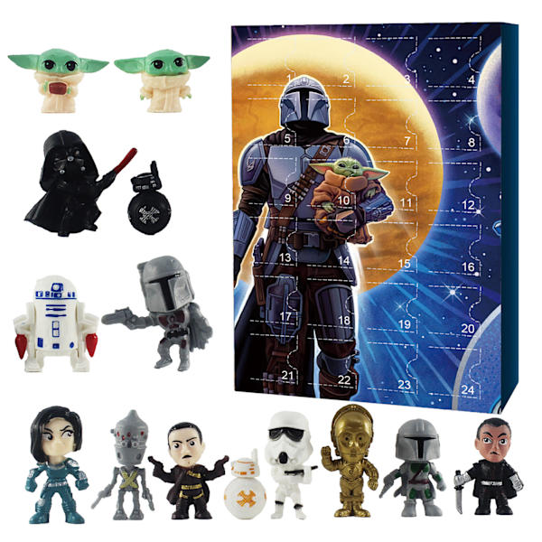 Star Skywalker Baby Yoda Julekalender 2023 Star Wars Jule Blind Box 24-delt Ornament Dukker style 1