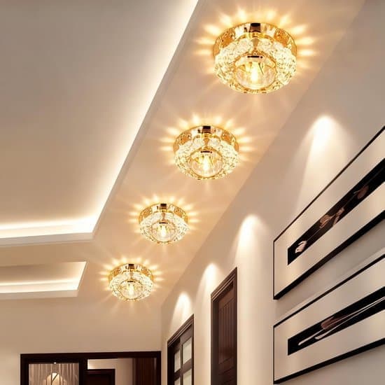 Krystal LED Loftslampe Hal - 3W Varm Hvid - til Hal og Stue