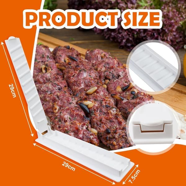 Kebab Maker, Manuell BBQ Spyd Maker, BBQ Spyd Form, BBQ Spyd Form (Hvit)
