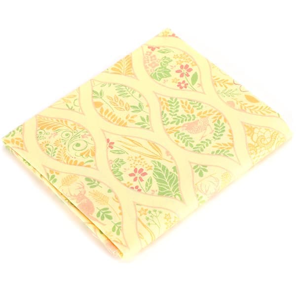 Växtblomma Bomullstyg Blommigt lapptäcke DIY Handgjort material Sybehör 400312 - Stray Path - Gul