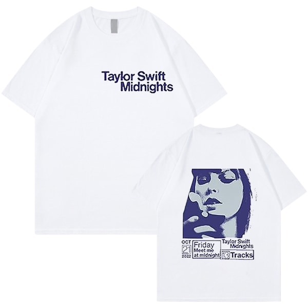 Taylor Swift Fan T-shirt Trykt T-shirt Skjorte Pullover Voksen Kollektion Taylor Swift T-shirt til Mænd og Kvinder white XXL