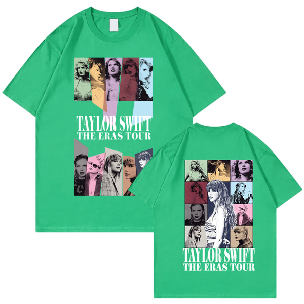 T-shirts til mænd og kvinder Taylor Swift Fan T-shirt Tryckt T-shirt Skjorta pullover Vuxen serie perifer T-shirt green L