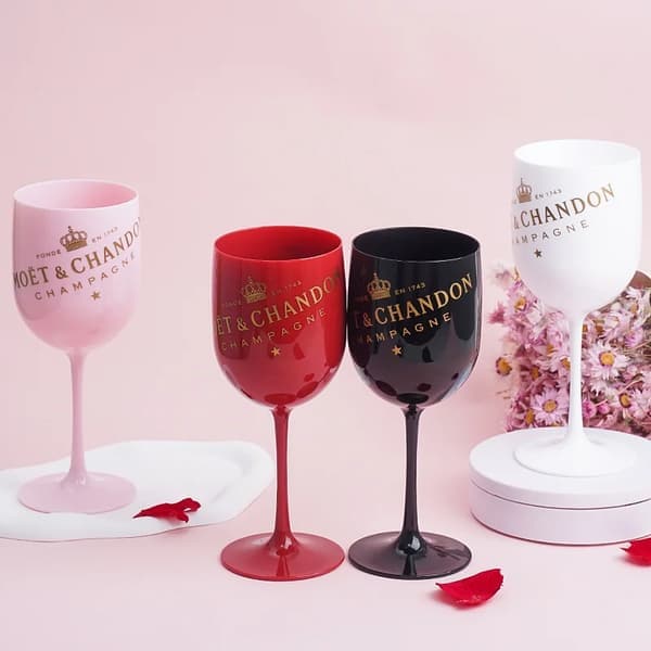 480 ml Moët Champagneglas Plast Akryl Champagneglas Vin VIT 4 ST