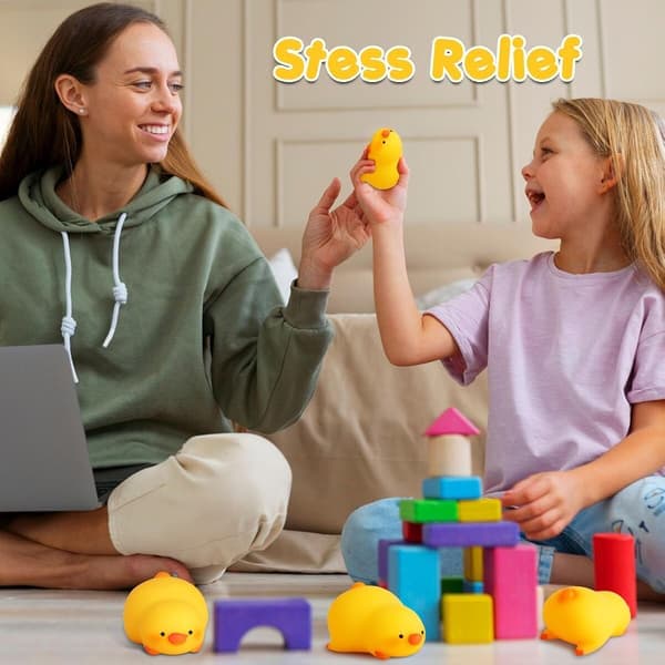 Anka Squishy Stressbollar för Barn och Vuxna, Klämleksaker för Sensorisk Stimulering, Djurlera Stressbollar för Ångestlindring