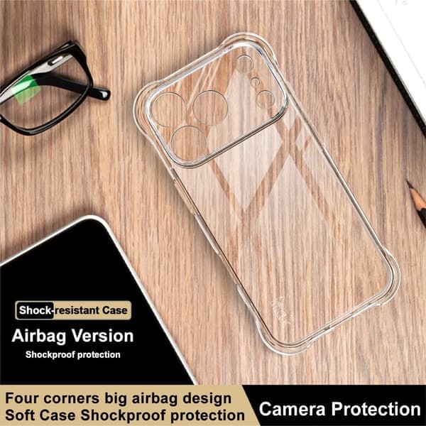 IMAK iPhone 17 Pro Max Skal TPU Stötsäker Airbag Transparent