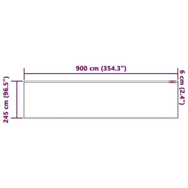 Blondingardin - vidaXL - Hvit - Polyester - 900x245 cm - Lysfiltrerende - Mørklegging Hvit