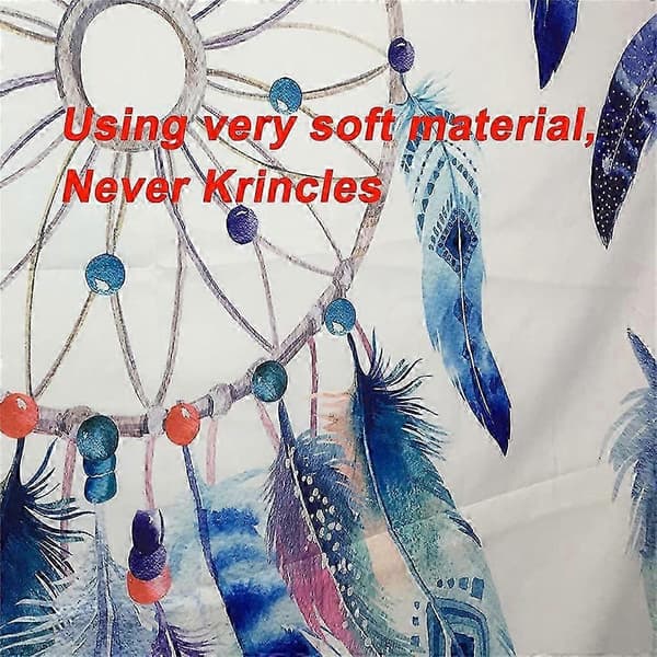 Boho-tyylinen seinävaate, värikäs unisieppari, sulkakuvio