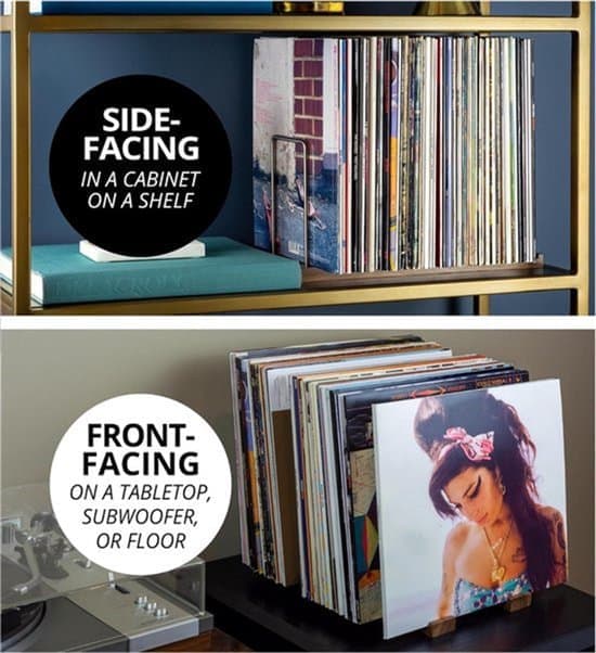 Oppbevaringshylle - LP-oppbevaringssystem - CD/DVD-system - CD-hylle - LP-skap - Vinylplater - Valnøtt - Magasiner