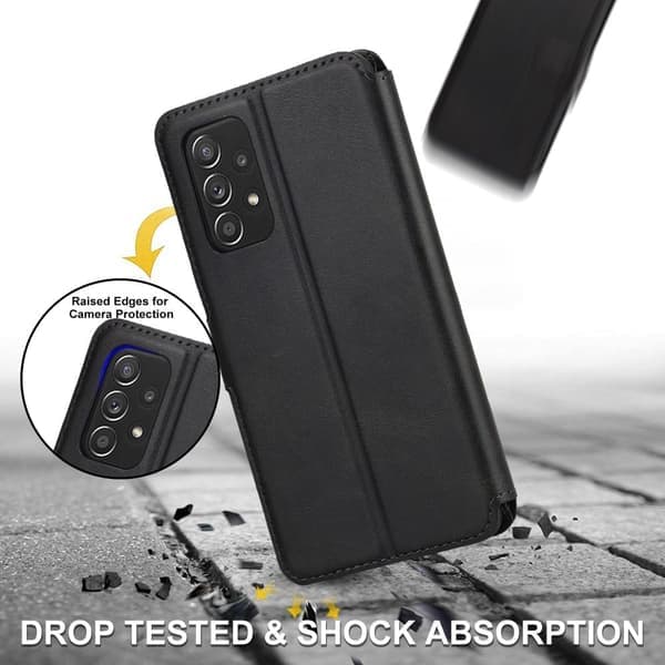 SKALO Samsung A53 5G Premium Cut Pung Etui - Sort Sort