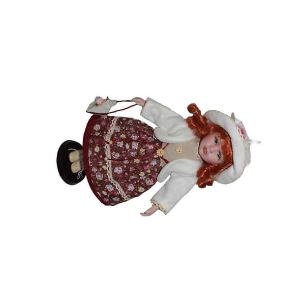 Viktoriansk porslinsdocka 40 cm - Flickfigurkollektion med displayställ