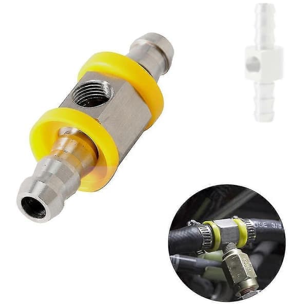 Universal brændstoftrykmåler 1/8 NPT (140 PSI) med 3/8 tommer brændstoflednings trykmåler sensor