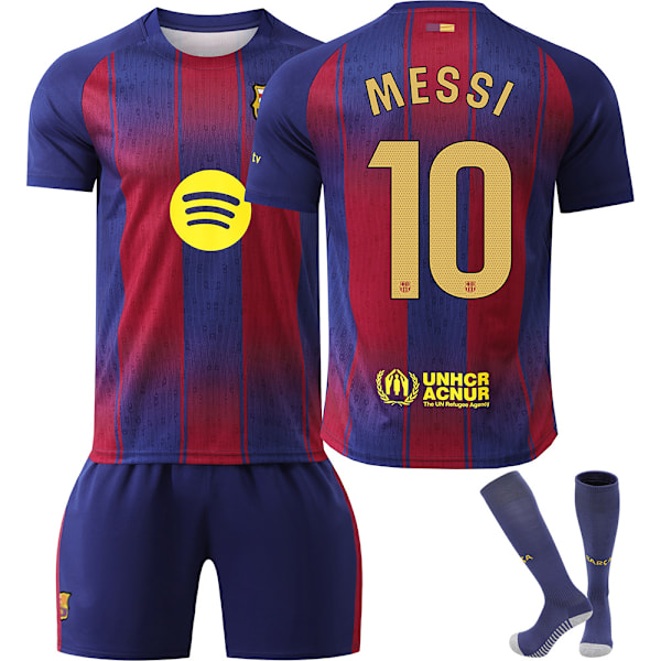 Skal ind i sæsonen 2526! Barcelona fodboldtrøje nr. 9 Lewandowski og andre stjerne voksen- og børnesæt, der eksploderer stadion NO.10 MESSI 2xl
