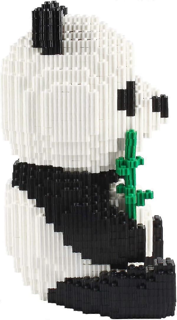 1 st Panda Mikro djur byggklossar mini byggstenar