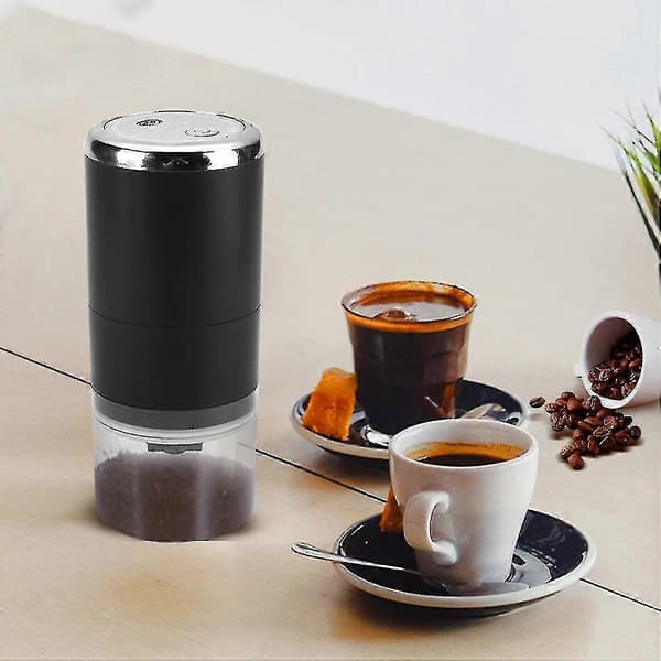 USB Genopladelig Kaffekværn Elektrisk Justerbar Kværn Sort