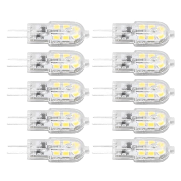 10-pack G4 LED-lampor dimbara, hög ljusstyrka varmvitt, hög CRI-belysning, inomhuslampor [JSR]