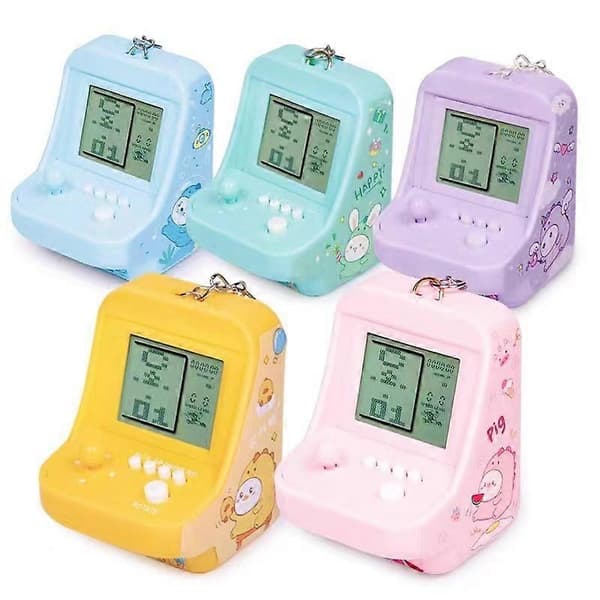 Mini Byggekloss Arkadespillmaskin for Barn Pink