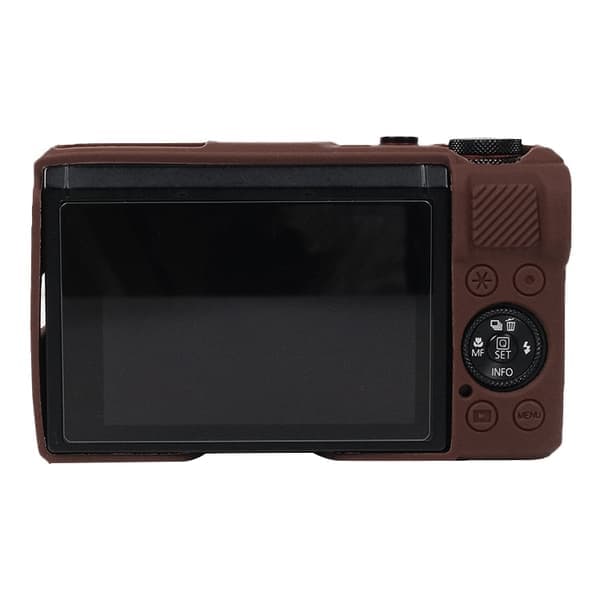 Blødt silikoneetui med linsebeskyttelse til Canon PowerShot G7 X Mark III/G7X3 kaffe Kaffe